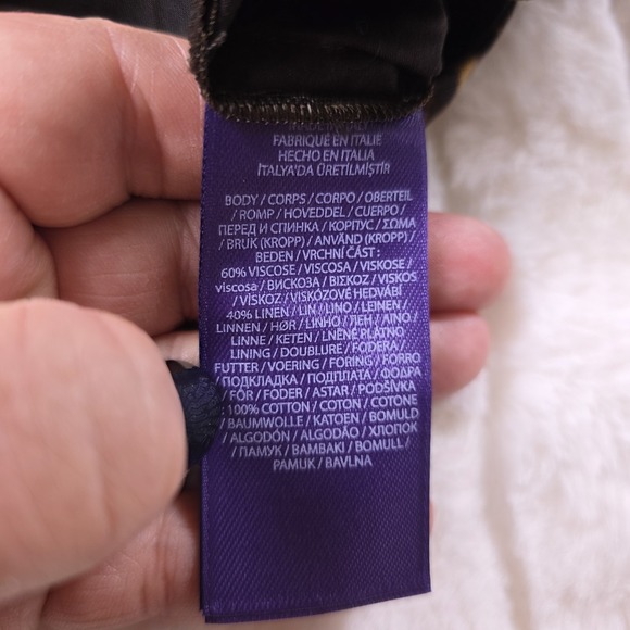 Ralph Lauren Purple Label Daria Ocelot Print Linen Voile Pants Womens 2 $1990 - Picture 11 of 11